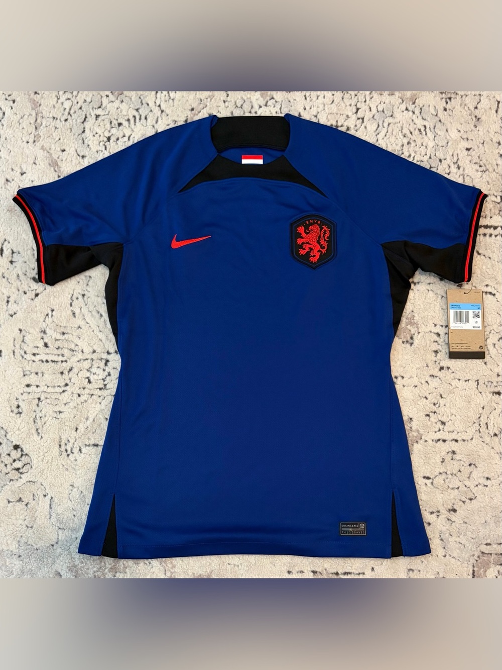 Netherlands Blue 2023 FIFA Word Cup Women's Jersey with Red Accents